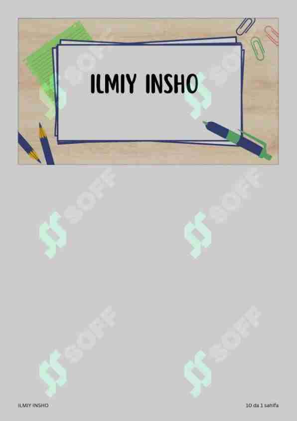 Ilmiy insho haqida