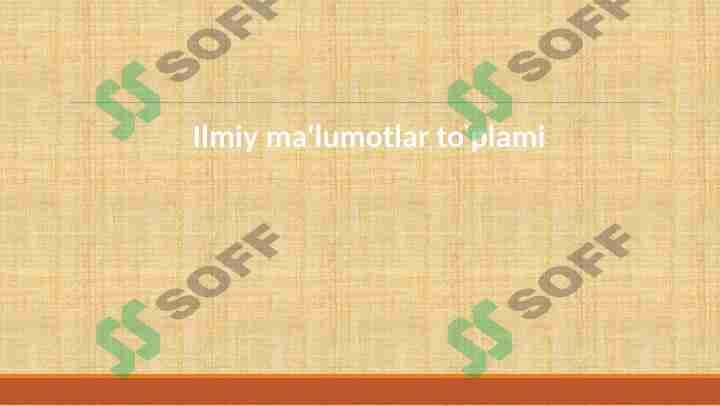 Ilmiy ma'lumotlar to'plami