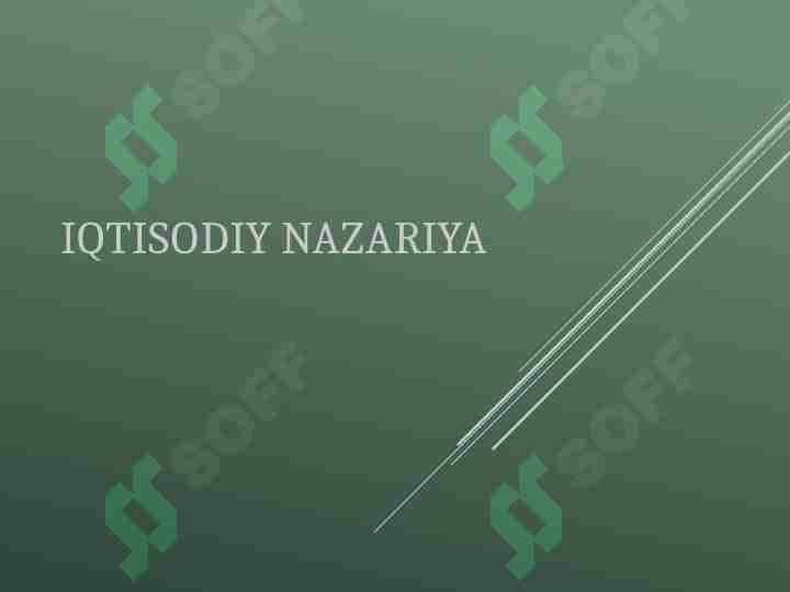 Iqtisodiy nazariya