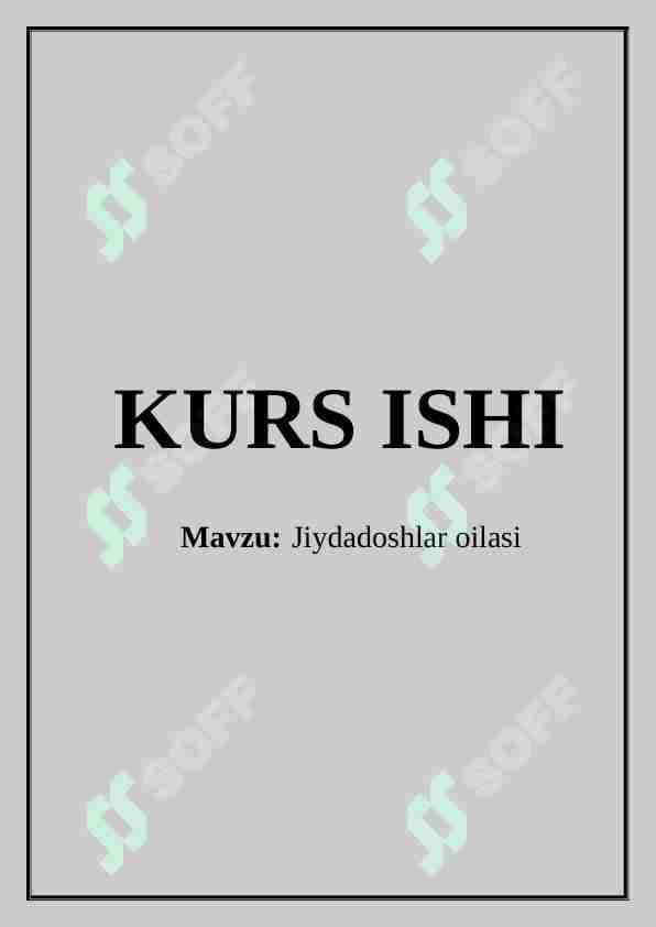 Jiydadoshlar oilasi