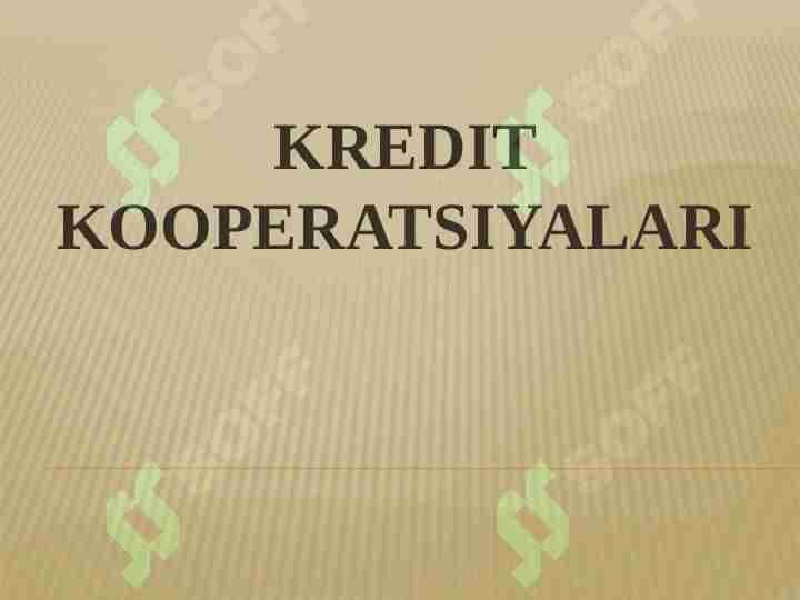 Kredit koperativi