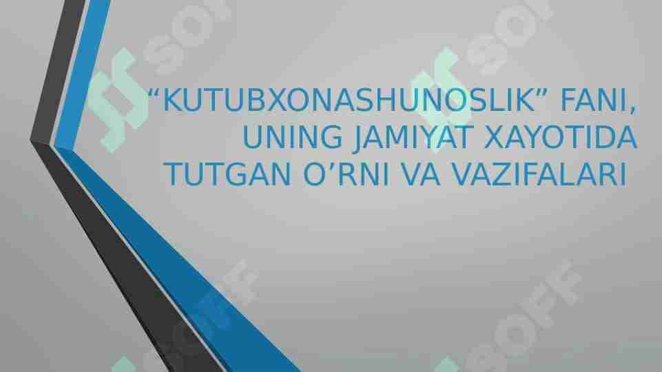 Kutubxonashunoslik