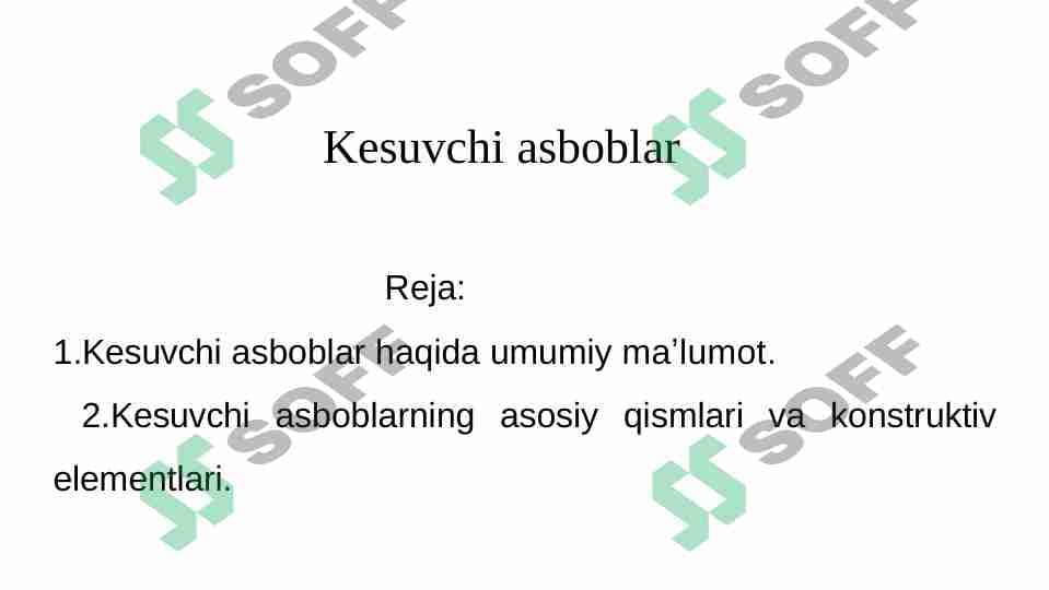Kesuvchi asboblar