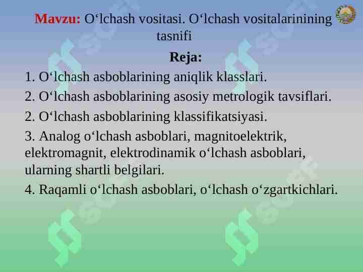 Oʻlchov vositalari