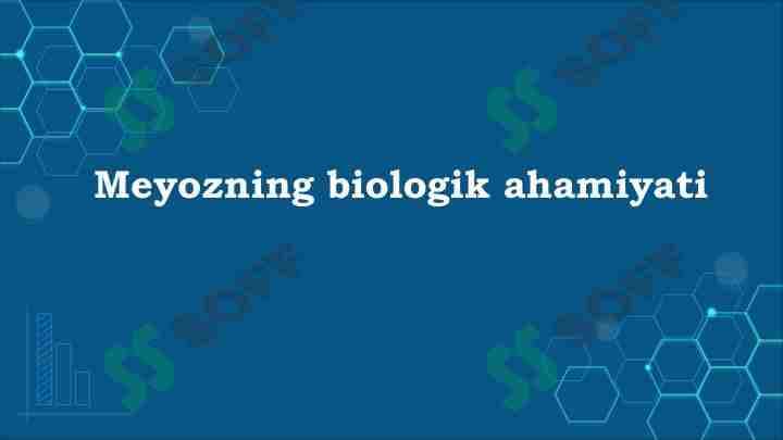 Meyozning biologik ahamiyati