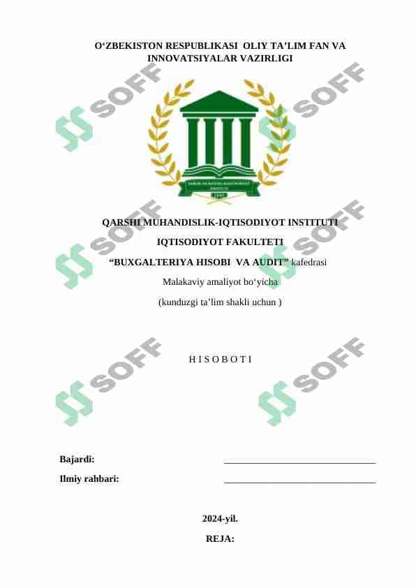 Amalyot hisoboti mikrokredt bank