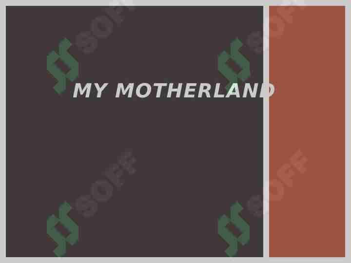 My motherland