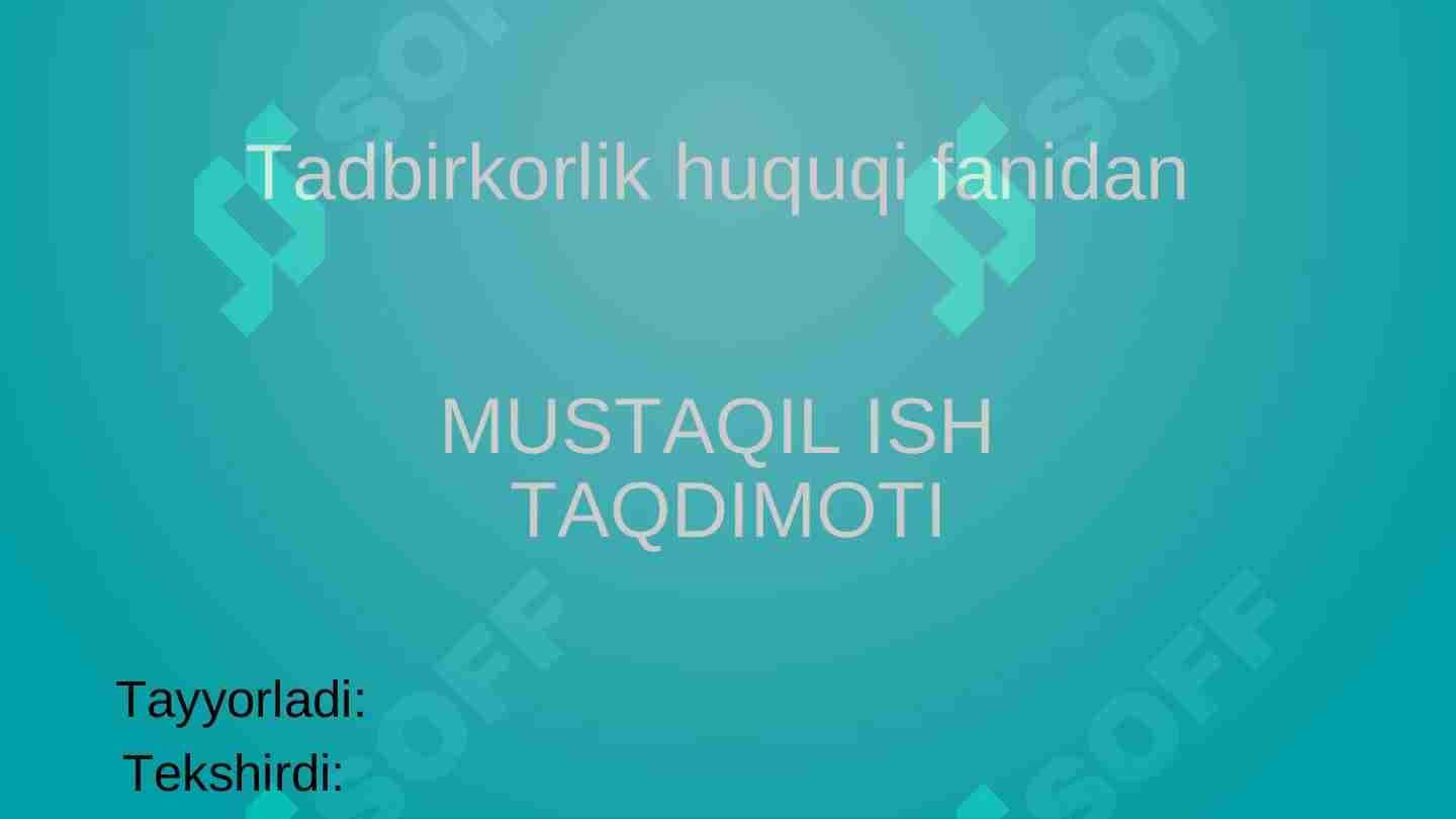 Oilaviy tadbirkorlik