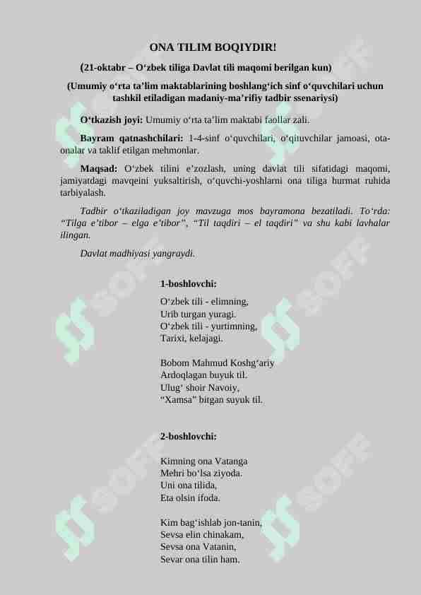 ONA TILIM BOQIYDIR!