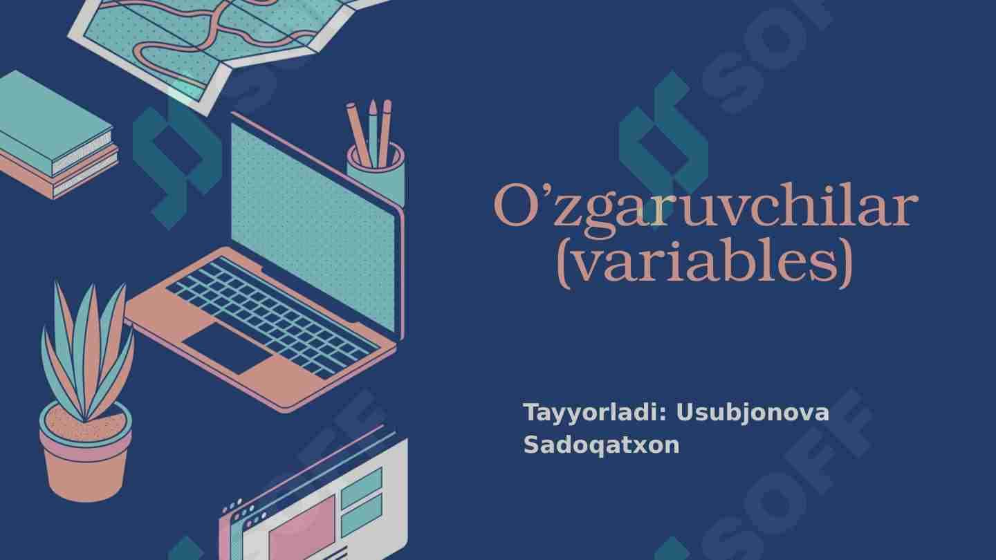 o'zgaruvchilar