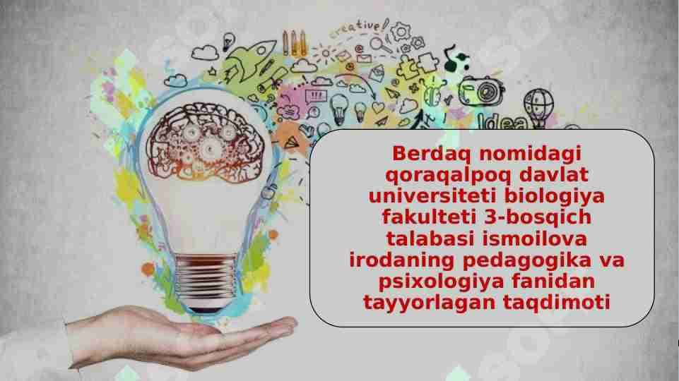 Pedagogik kompetentlik va kreativlik