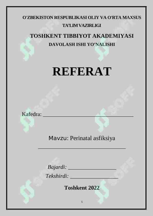 Perinatal asfiksiya