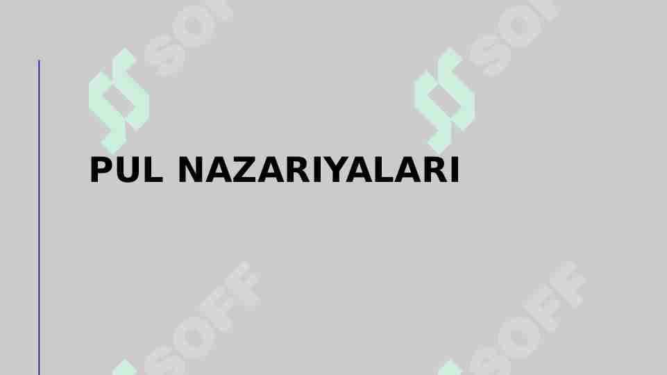 Pul nazariyalari