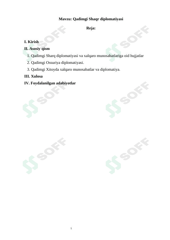Qadimgi Sharq diplomatiyasi