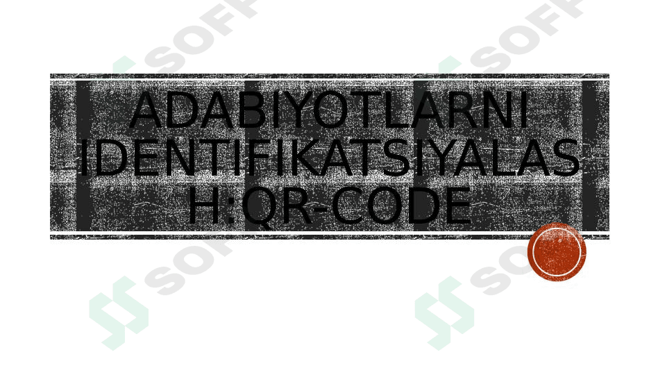 Adabiyotlarni identifikatsiyalash:QR-code