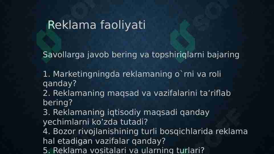 Reklama faoliyati