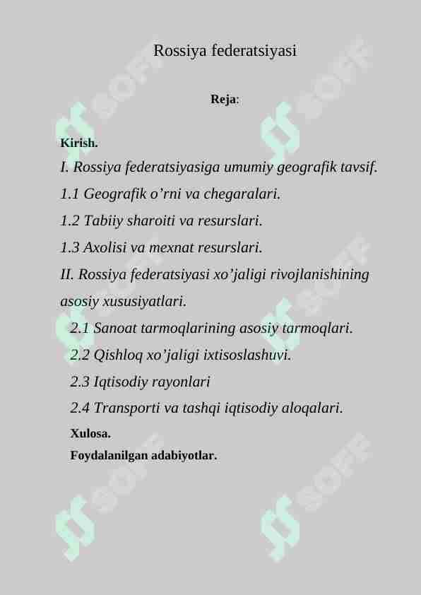 Rossiya federatsiyasi
