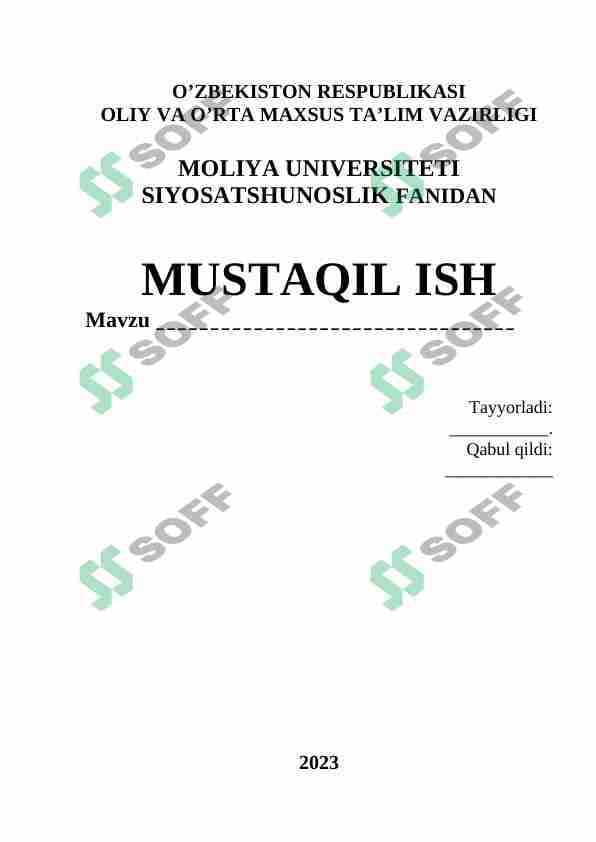 SIYOSIY MА’DАNIYAT