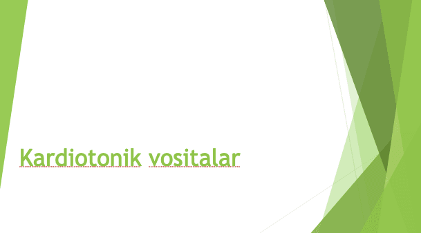 Yurak glikozidlari ppt