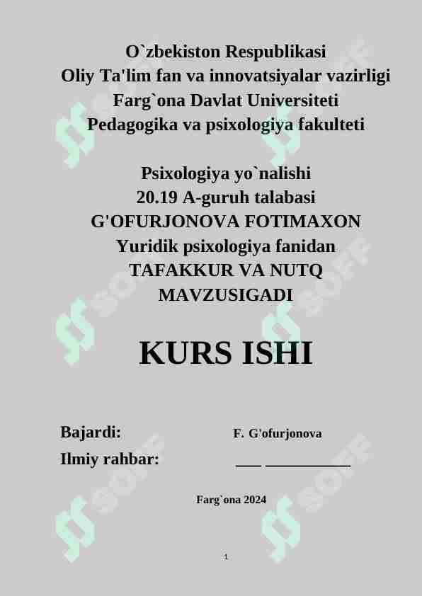 TAFAKKUR VA NUTQ
