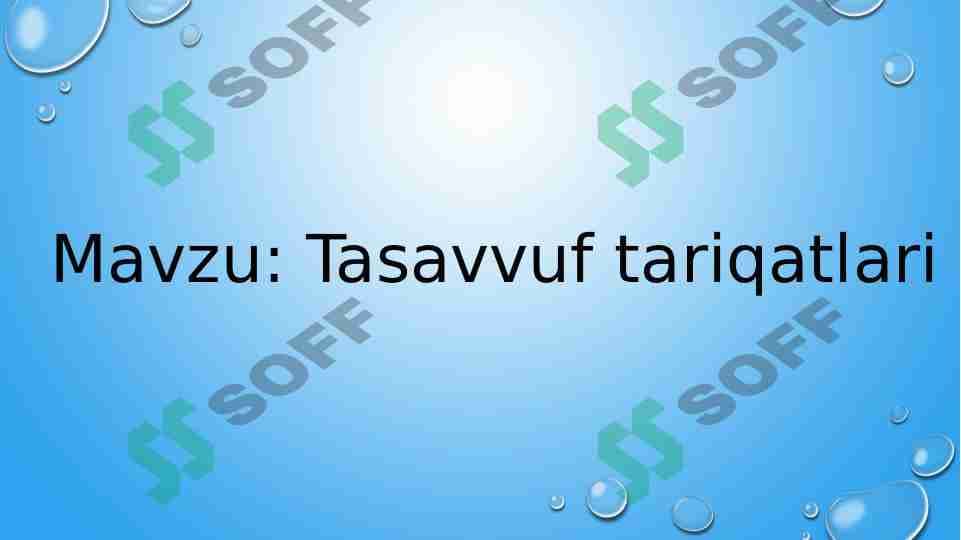 Tasavvuf tariqatlari