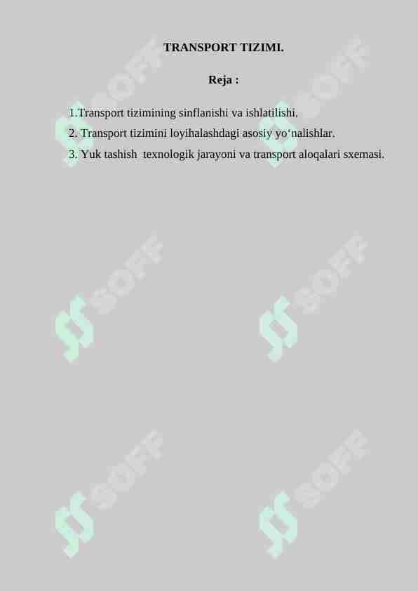 Transport tizimi