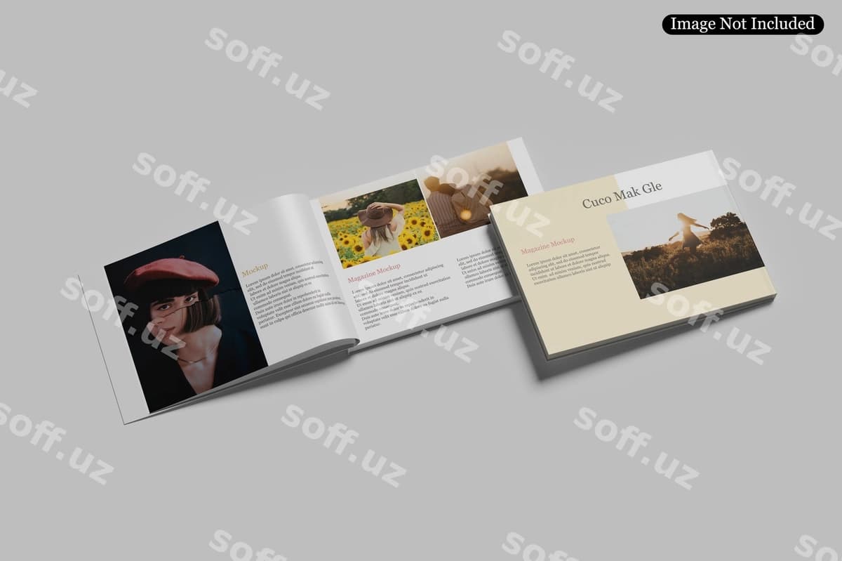 A4 landskap broshyur mockup | A4 landscape brochure mockup
