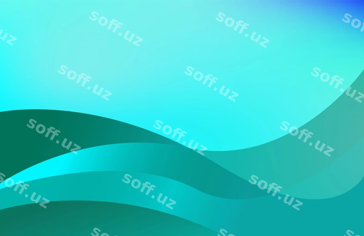 Abstrakt ko'k yashil dalg'alar orqa foni | Abstract blue green waves background