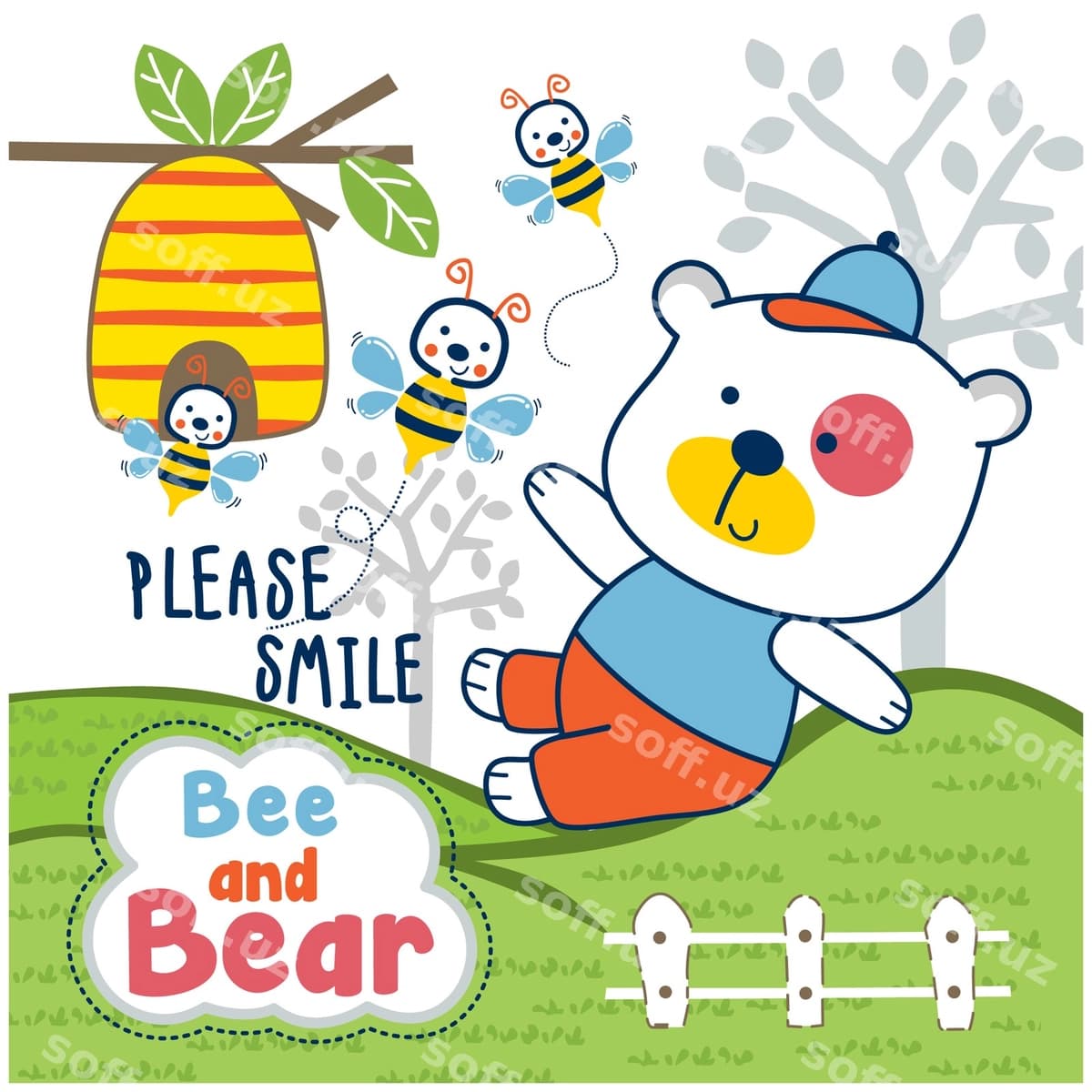 Ayiq Arilma O'yin Bog' Komik Hayvon Multfilm | Bear bee play garden funny animal cartoon