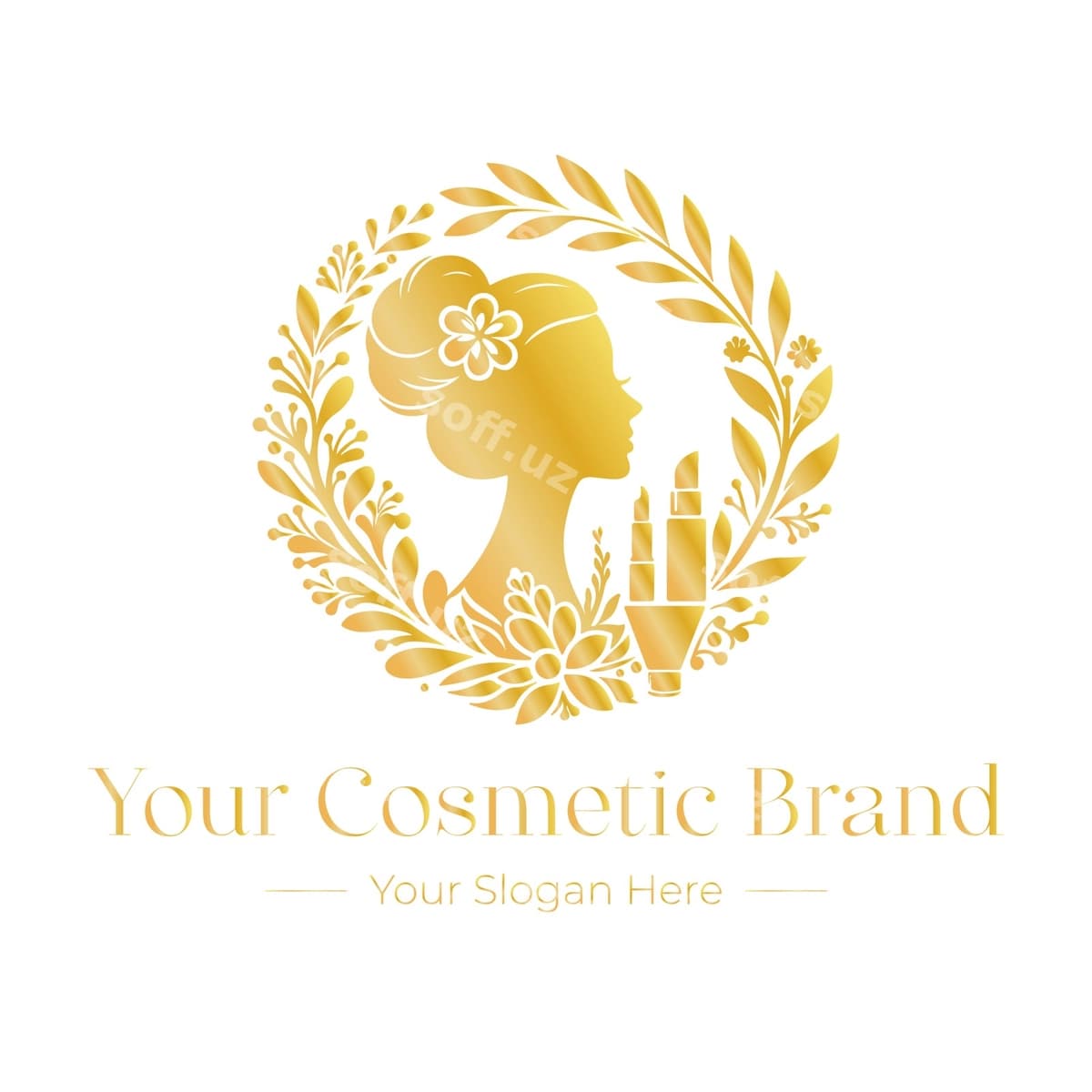 Gozallik saloni soch kosmetikasi logotip dizayni | Beauty salon hair cosmetic logo design
