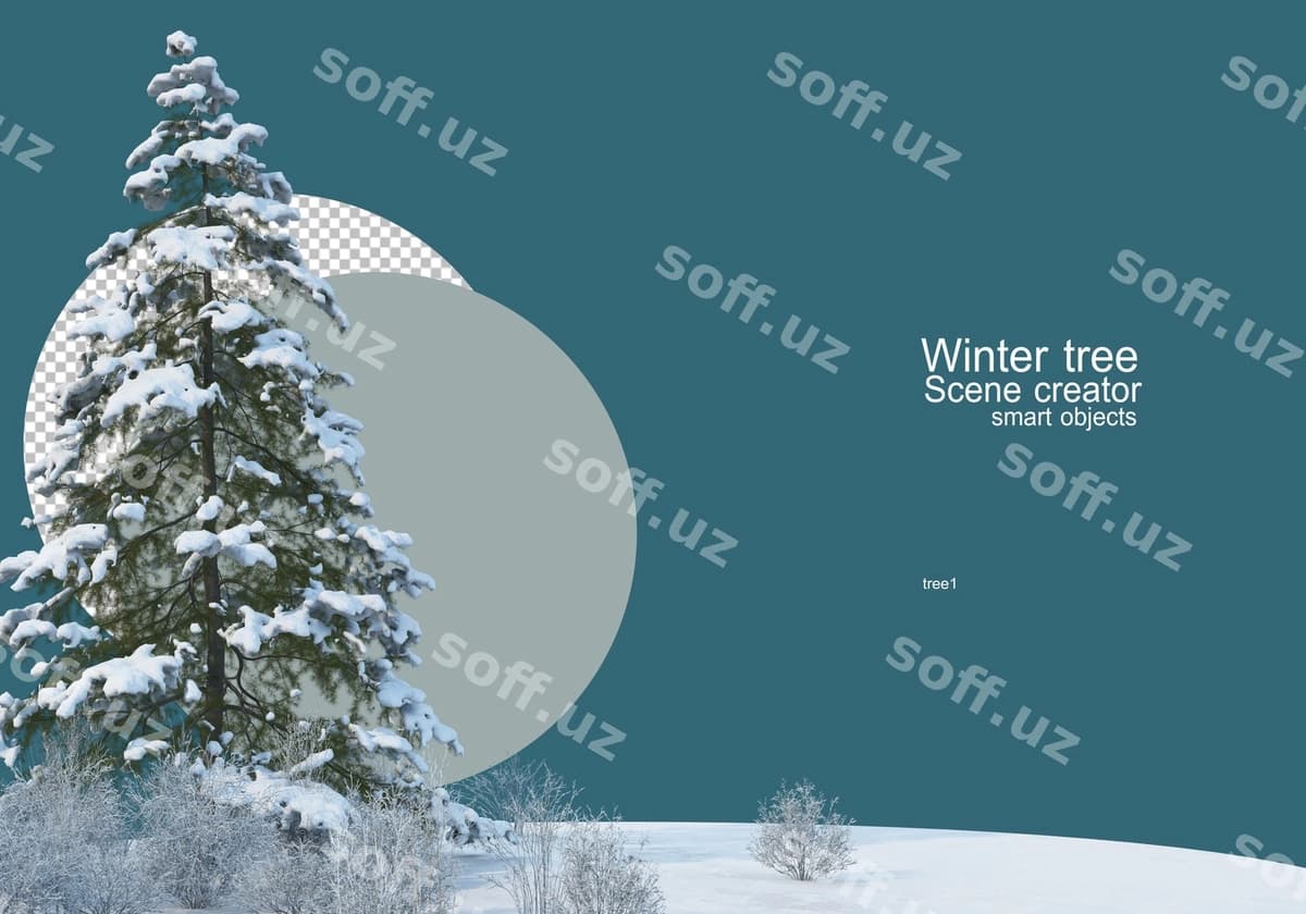 Katta daraxt meadow qish | Big tree meadow winter