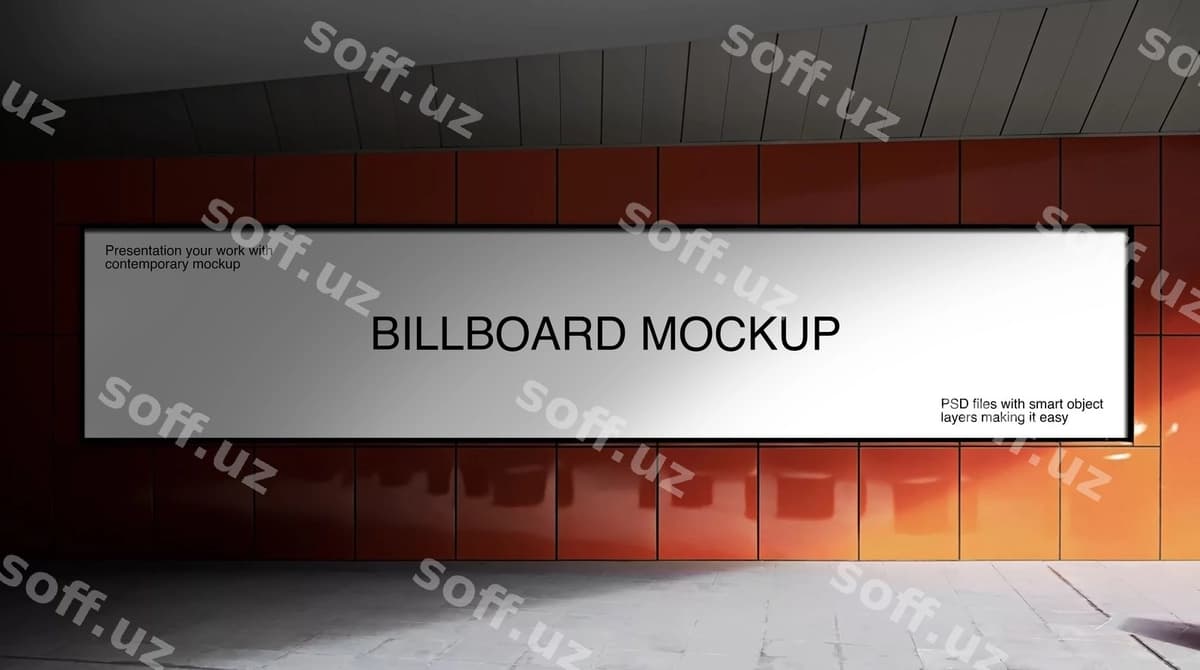 Billboard belgisi qizil devorda | Billboard sign red wall