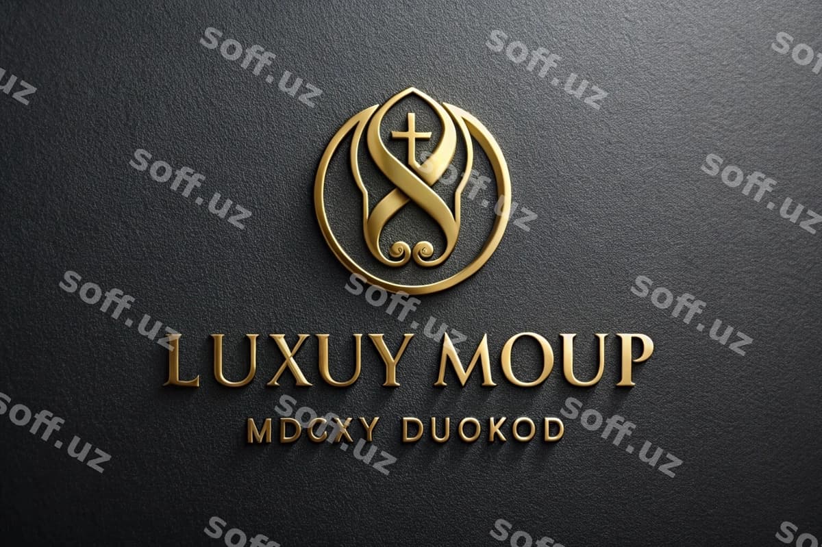 Qora oltin logotipli biznes hashamat deb nomlangan | Black gold logo business called luxury