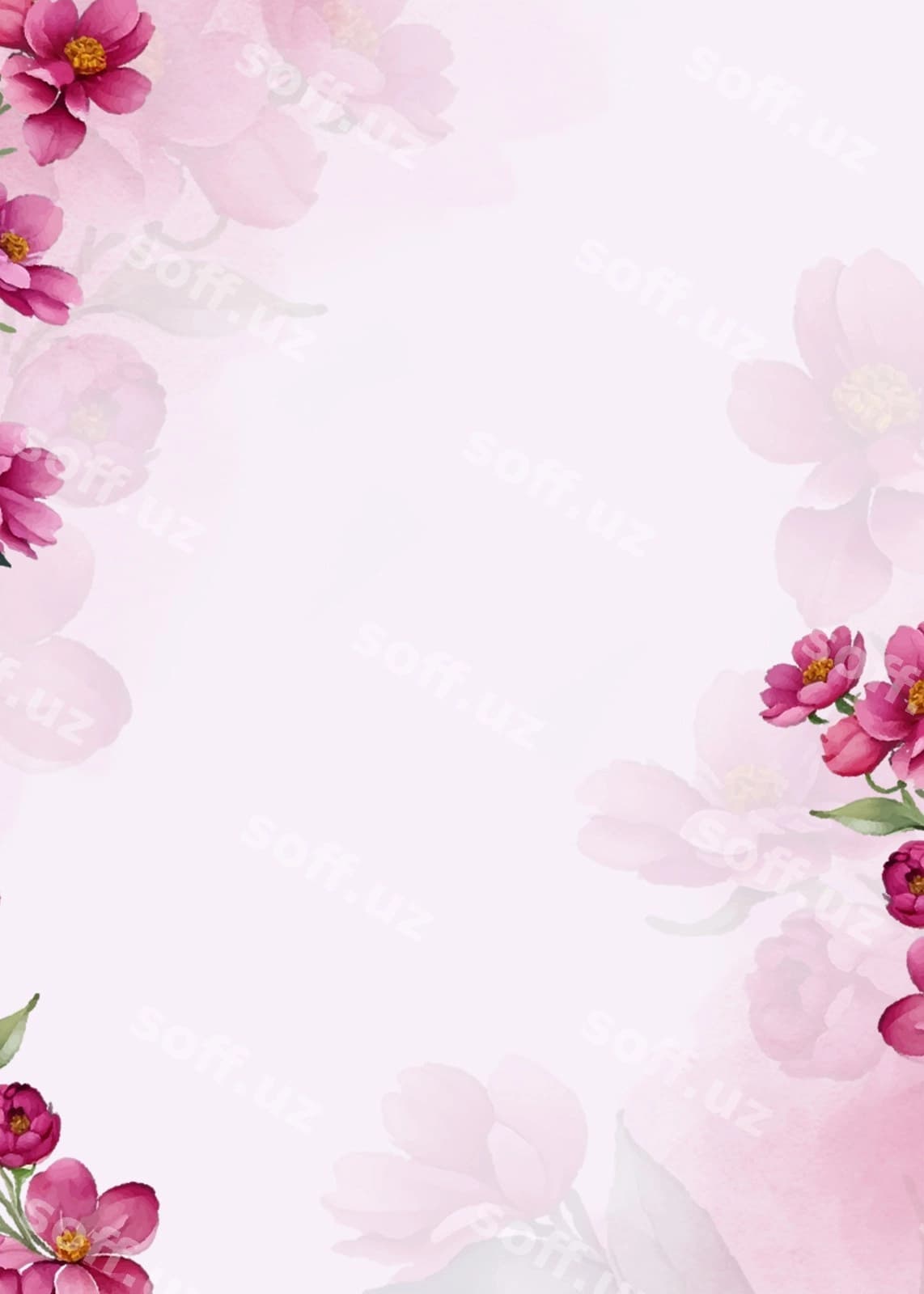 Bo'sh varaq gulli orqa fonda | Blank paper with floral background