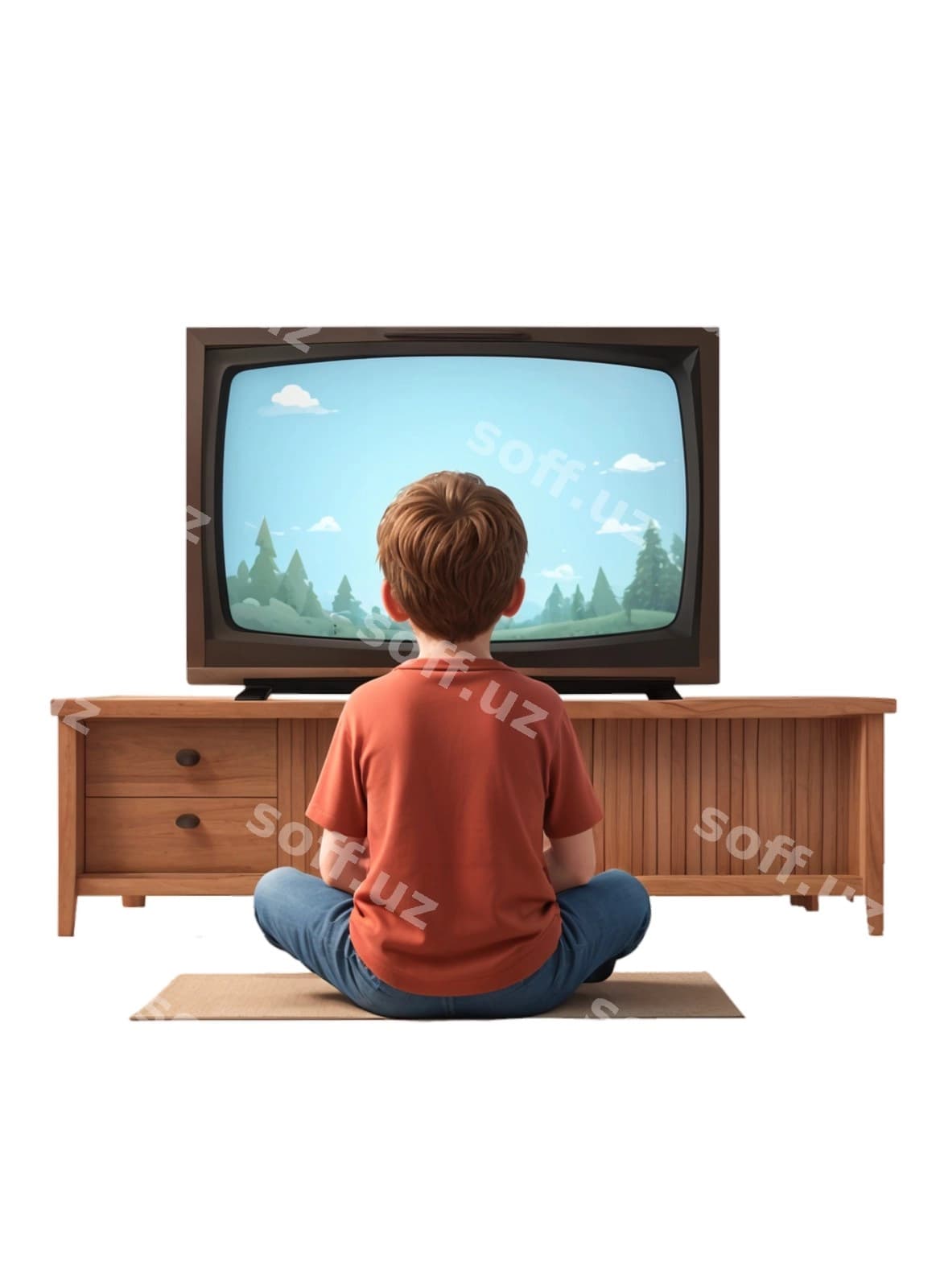 Bolajon TV ko'ryapti | Boy watching tv