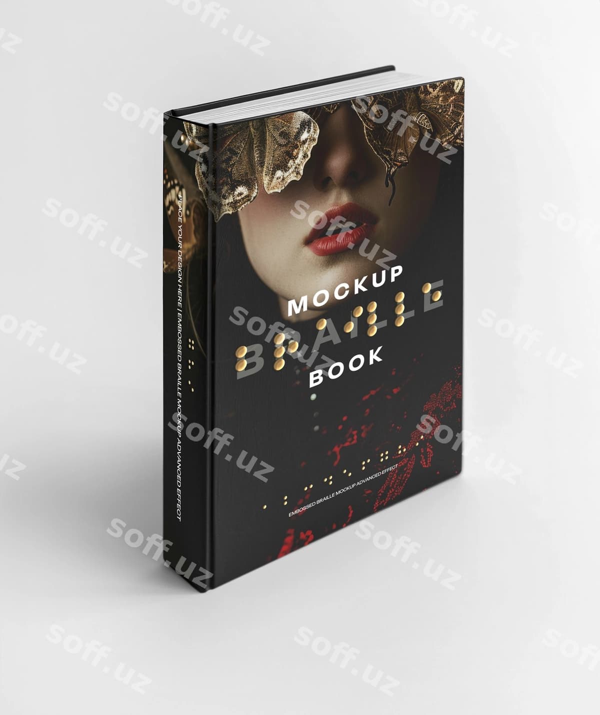 Braille kitobi ichki mockup | Braille book indoors mockup