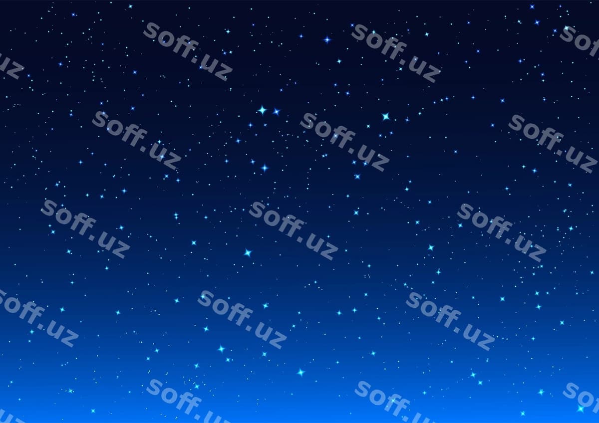 Yorqin yulduzlar ko'k qorong'i kecha osmoni | Bright stars blue dark night sky