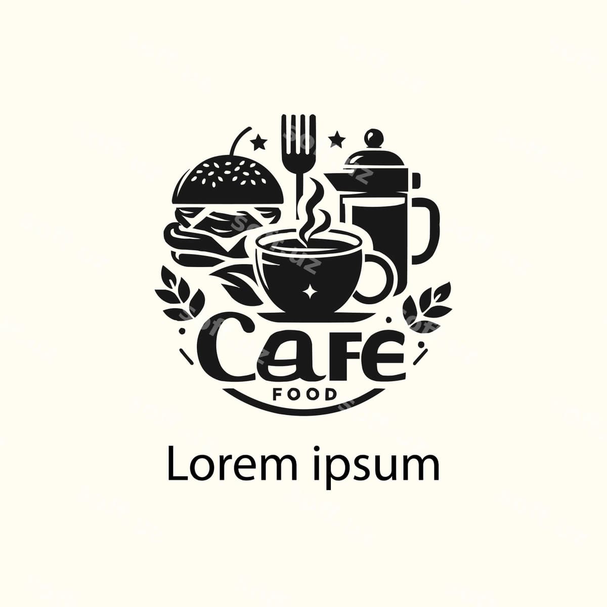 Kafe taomlari logotipini o'z brendingiz dizaynida yarating | Cafe food logo design your brand