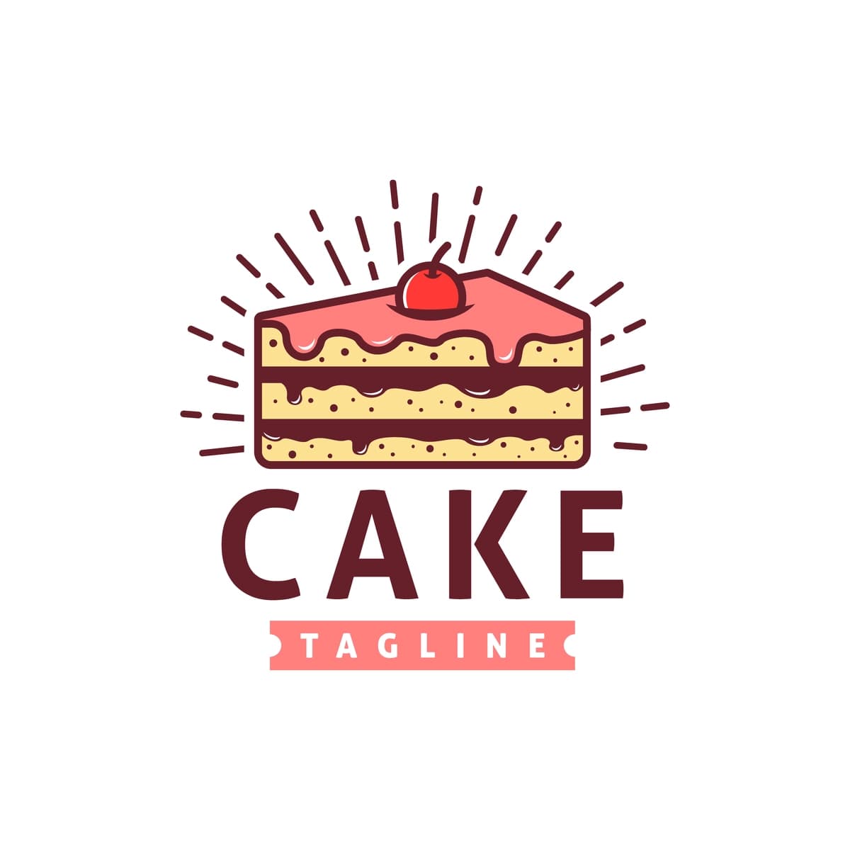 Tort logotipi shabloni | Cake logo template