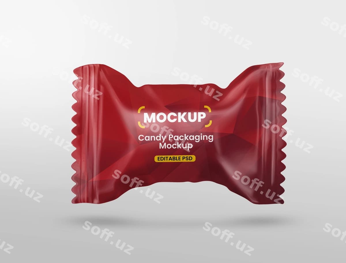 Konfet qadoqlash namunasi | Candy packaging mockup