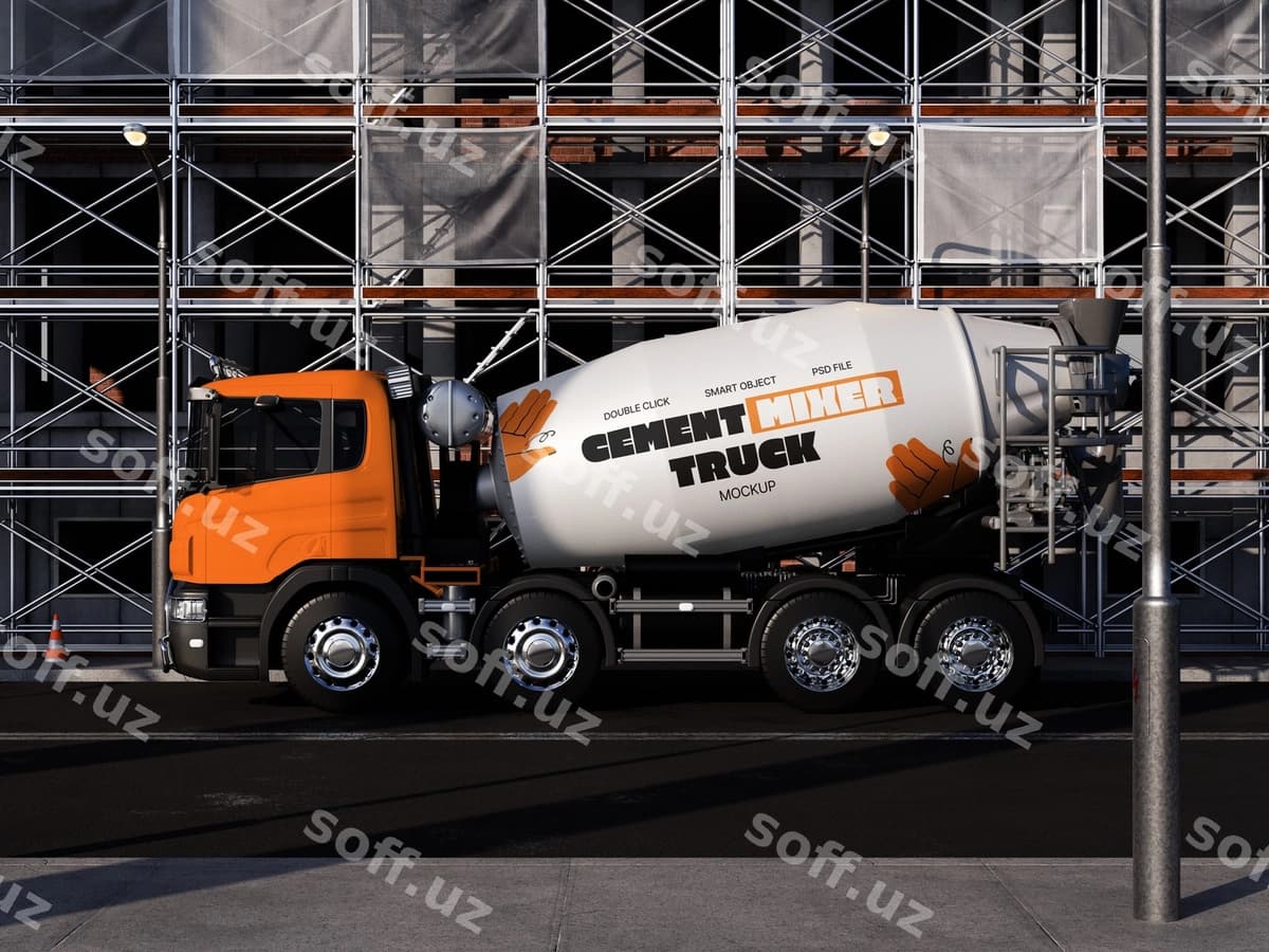 Cement truck mockup | Cement truck mockup