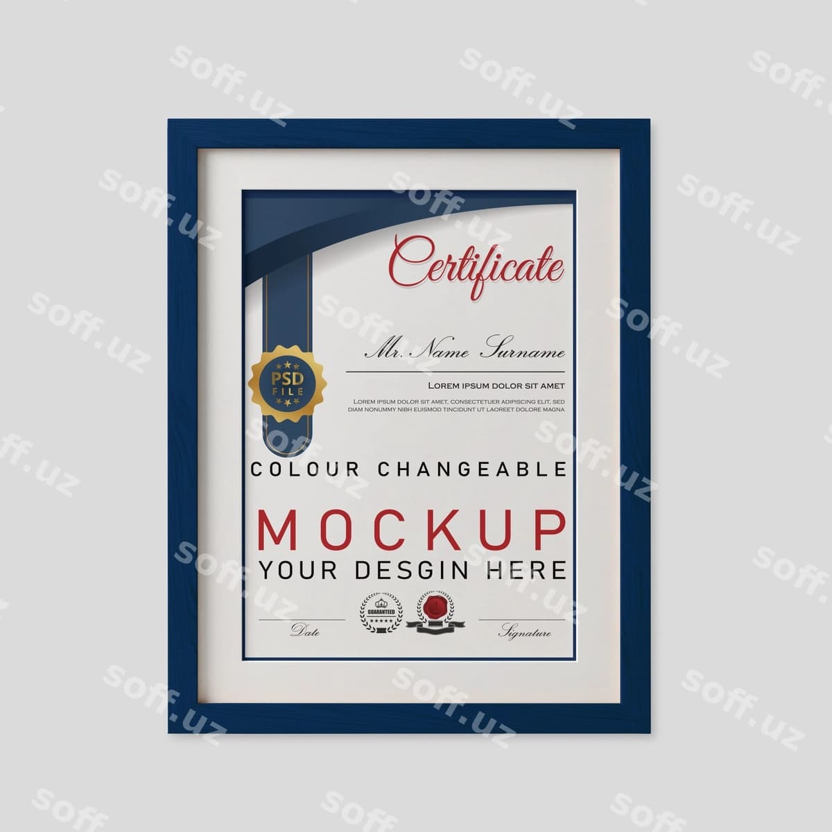 Sertifikat ramka namunasi | Certificate frame mockup