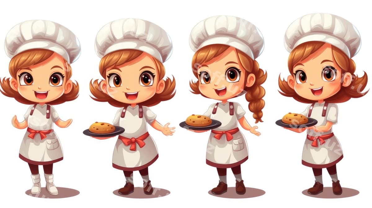 Oshpaz formasi karykatura bolalar | Chef uniform cartoon kids