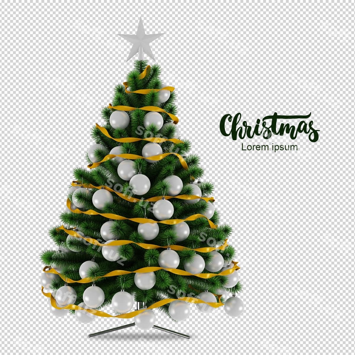 Yangi yil daraxti 3D renderlangan | Christmas tree 3d rendered