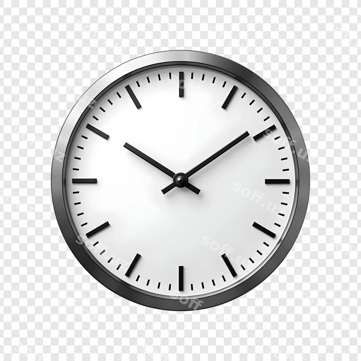 Soat ajraltirilgan shaffof fon | Clock isolated transparent background
