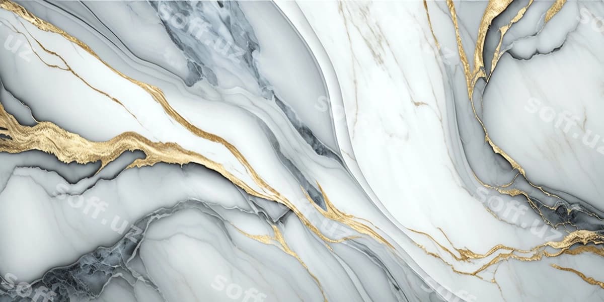Yaqinlikdagi marmar devor oltin shaxzodalar bilan | Close up marble wall with gold stripes