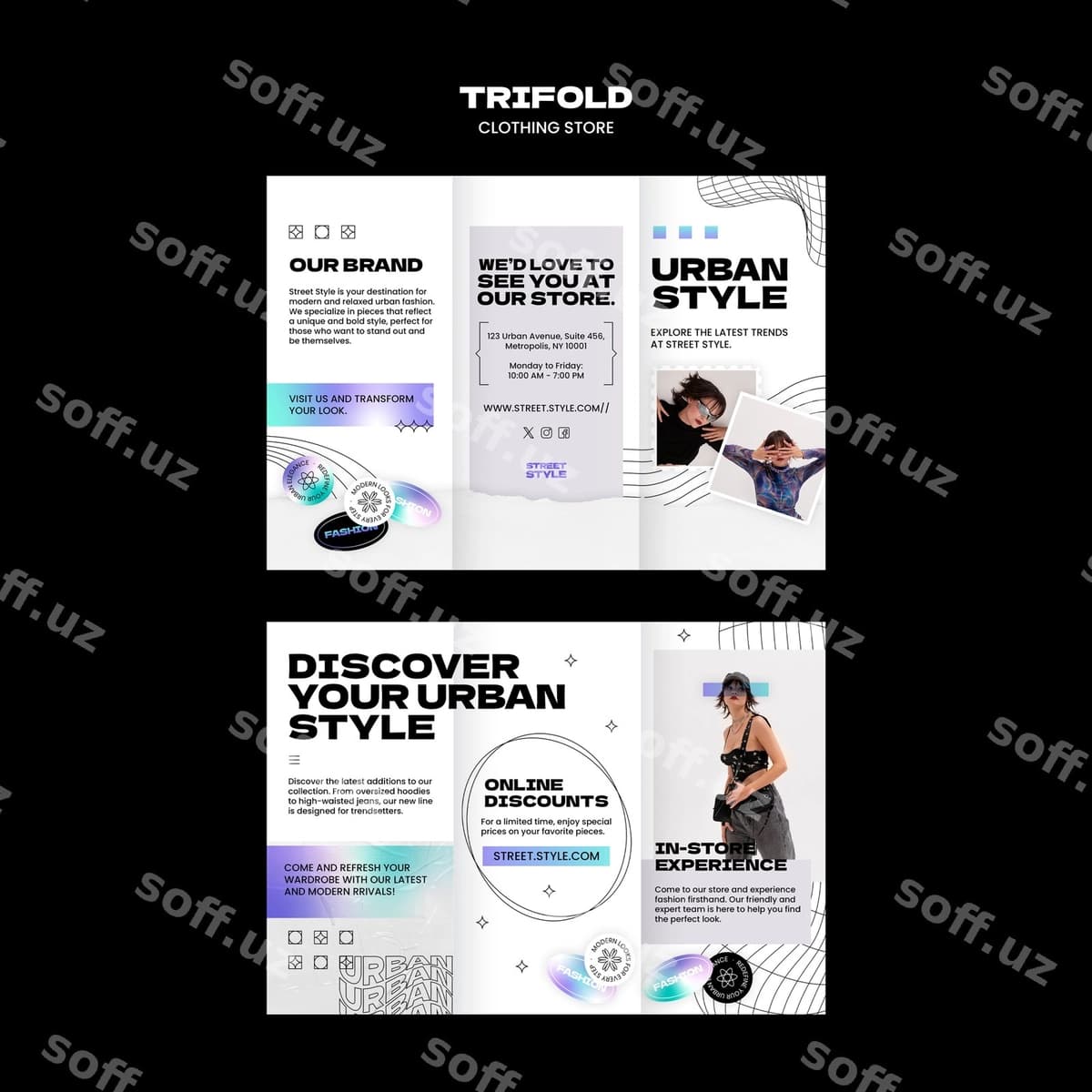 Kiyim do'koni shablon dizayni | Clothing store template design