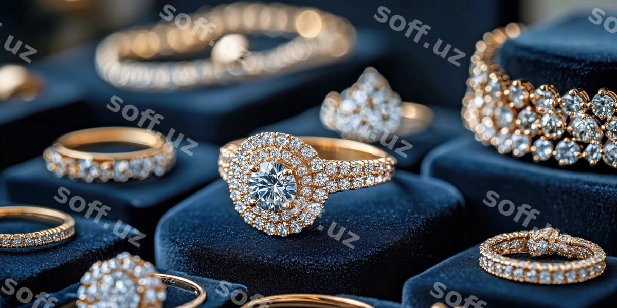 Kolleksiya oltin brilliant sadog'lik uzdelari | Collection gold diamond engagement rings