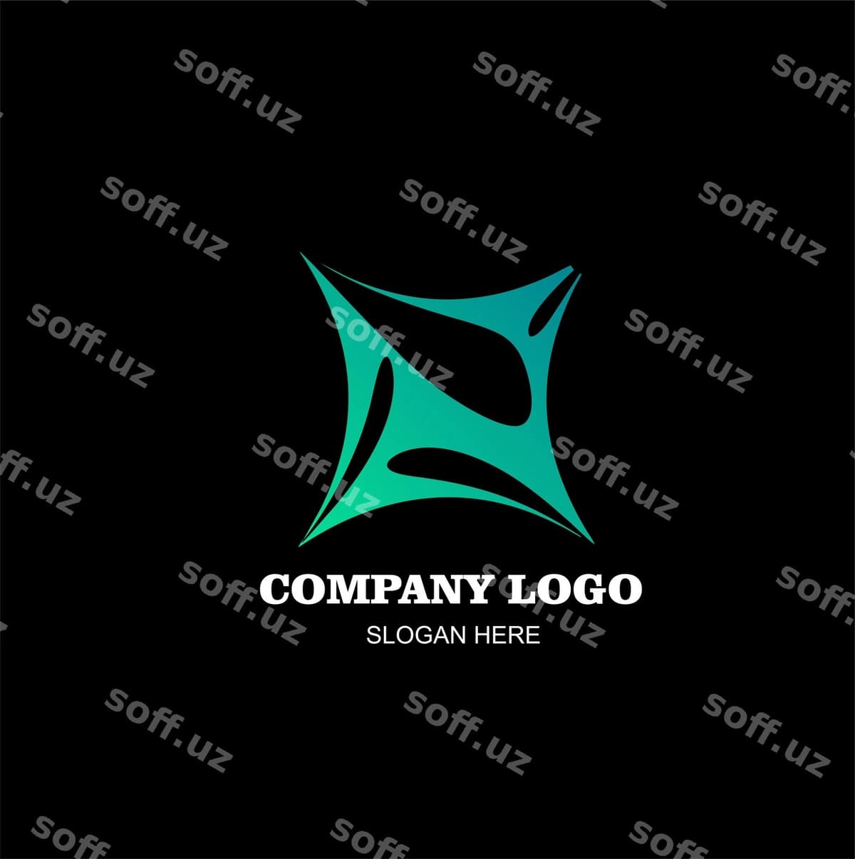 Qora fonda kompaniya logotipi | Company logo with black background
