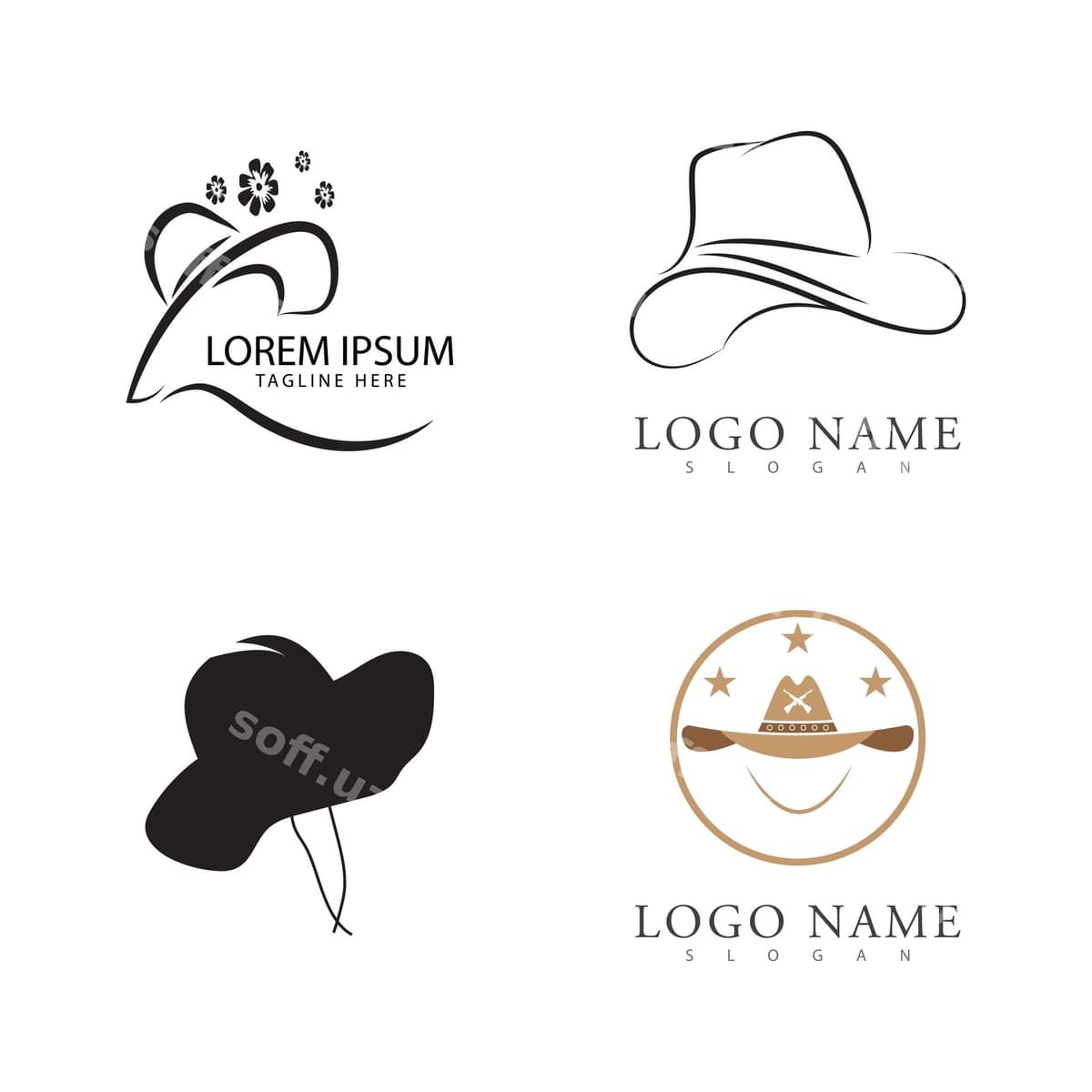 Kowboy logo vektor shablon dizayni | Cowboy logo vector template design